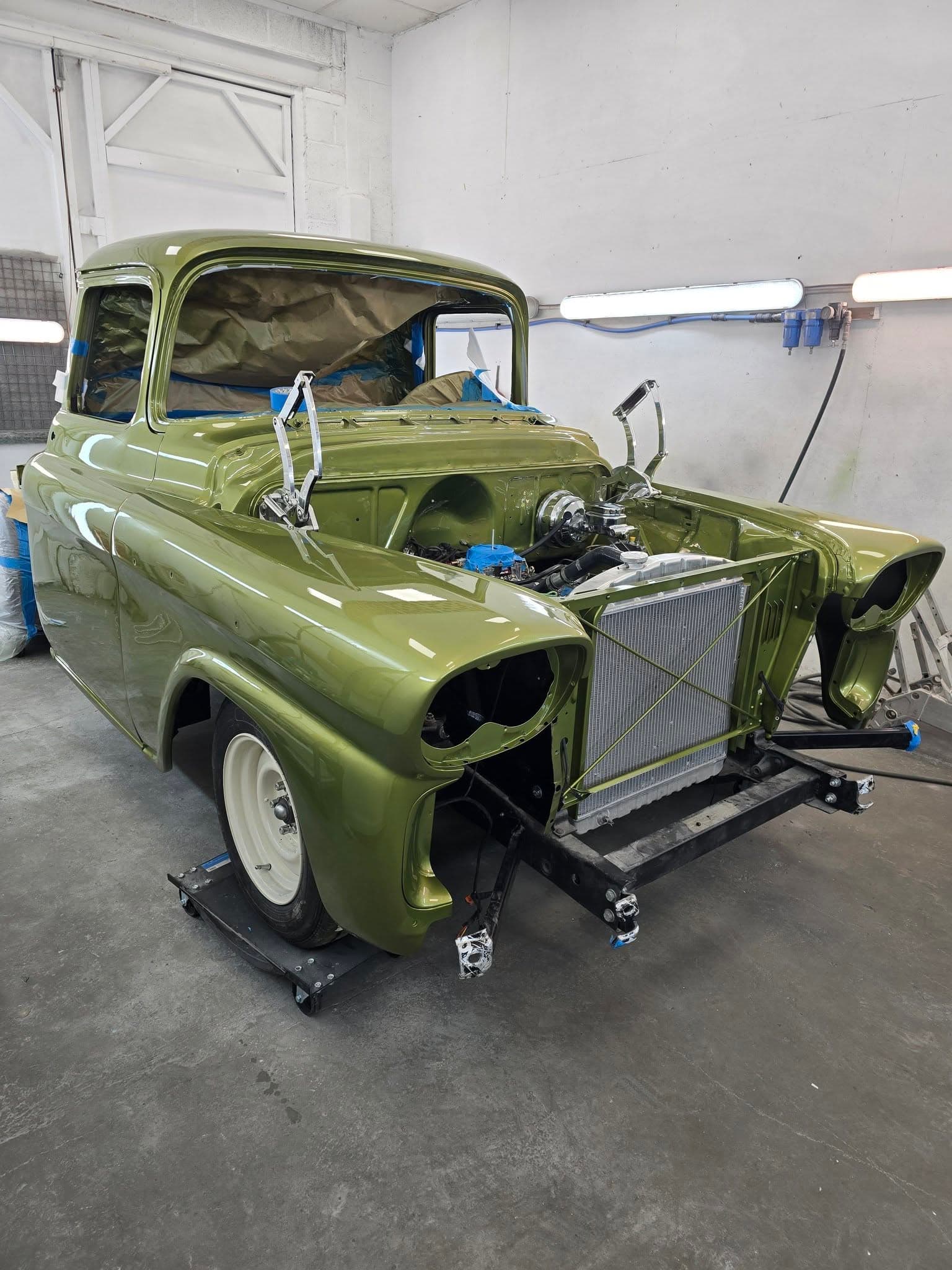 Classic pickup truck restoration - fresh paint